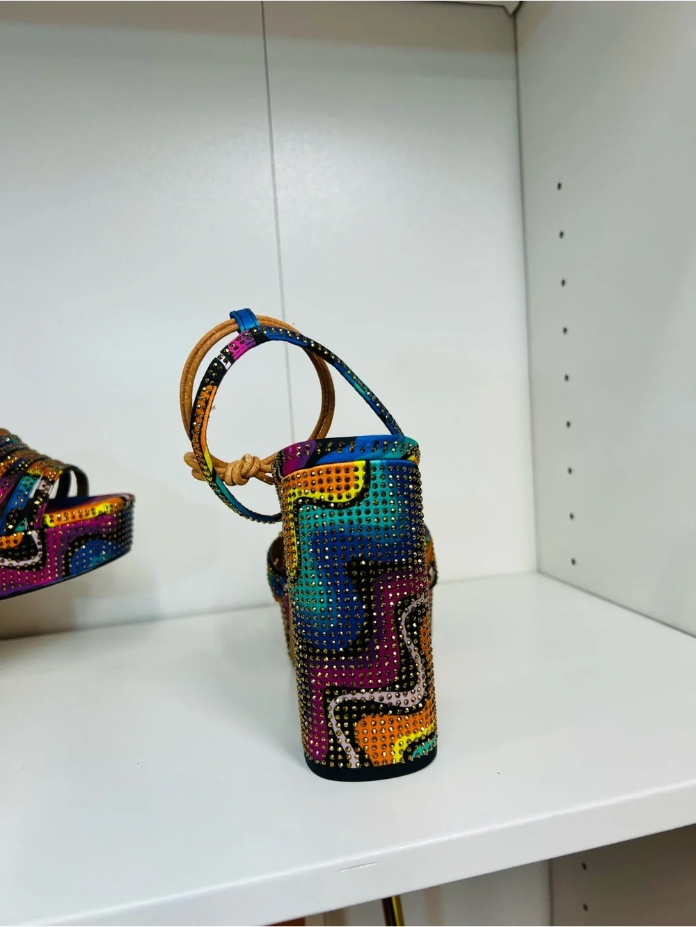 🔥🔥 Kurt Geiger Multicolor Platform Block Heel Sandals - Women size 36.5